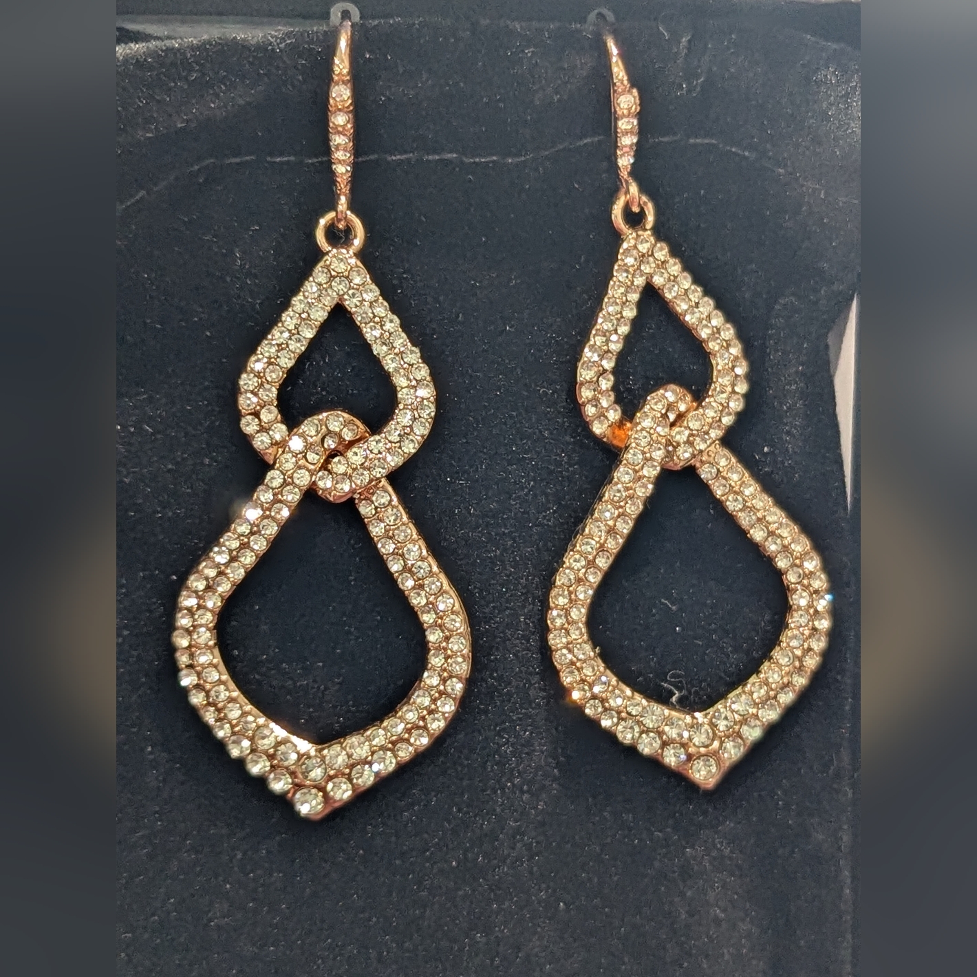 Nwot Dangle Earrings GoldplatedRhinestones
